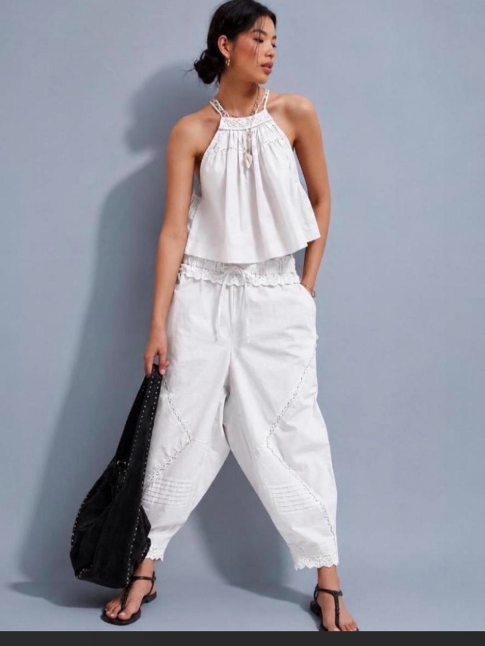 FREE PEOPLE White Balloon Pants Size X-Small EUC